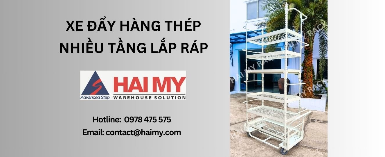Xe đẩy thép nhiều tầng Hai My
